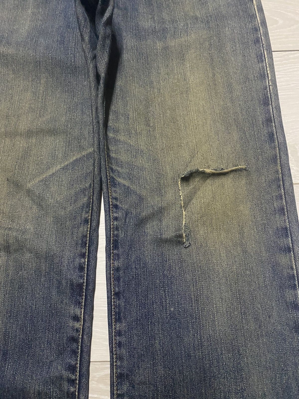 Japanese Brand Vintage Edwin International Basic Mud Wash Distressed Jeans Size US 31 - 8 Thumbnail