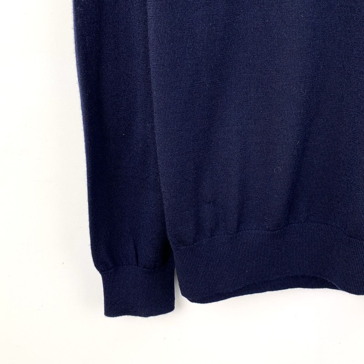 Burberry Burberry Plaid Spliced Wool Long Sleeve Knit Sweater K26WX Size US L / EU 52-54 / 3 - 4 Thumbnail