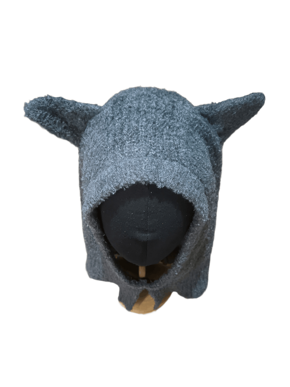 Japanese Brand Grey Wool Balaclava with Two devil horn Size ONE SIZE - 1 Thumbnail