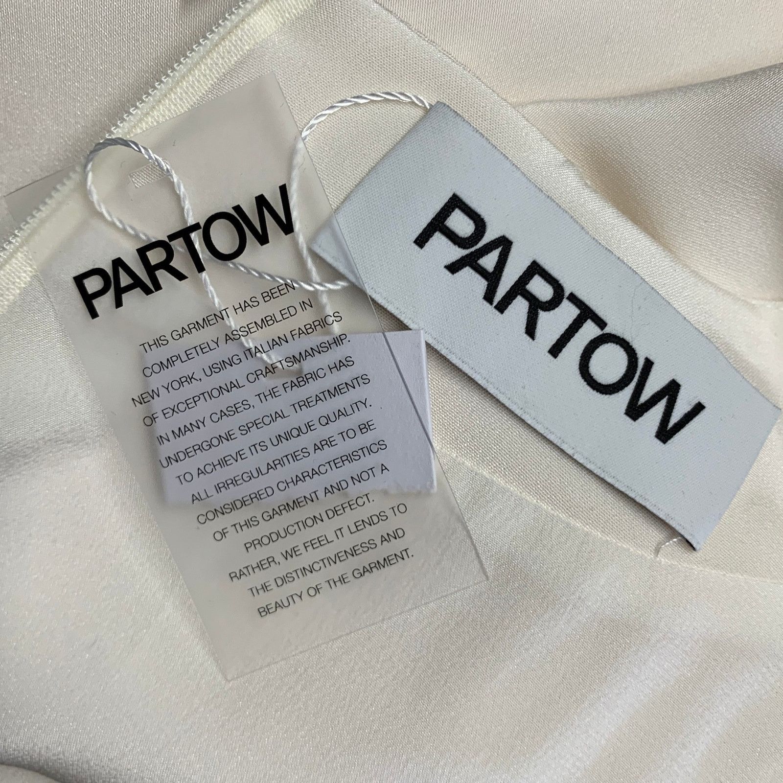 Partow PARTOW Size 10 Cream Silk Long Sleeve Dress Size L / US 10 / IT 46 - 5 Thumbnail