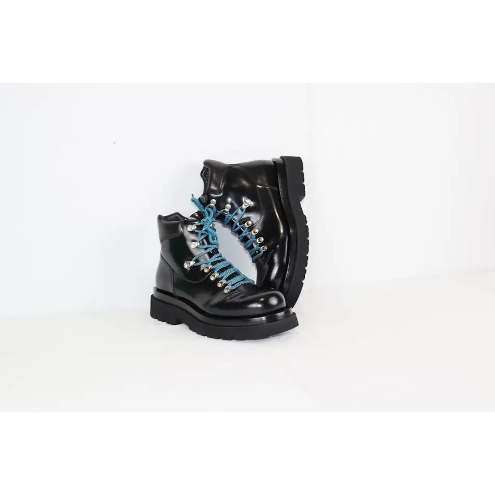 Bottega Veneta o1rshd1 Hiking Lug Gloss Vinyl Boots in Black Size US 12 / EU 45 - 5 Thumbnail