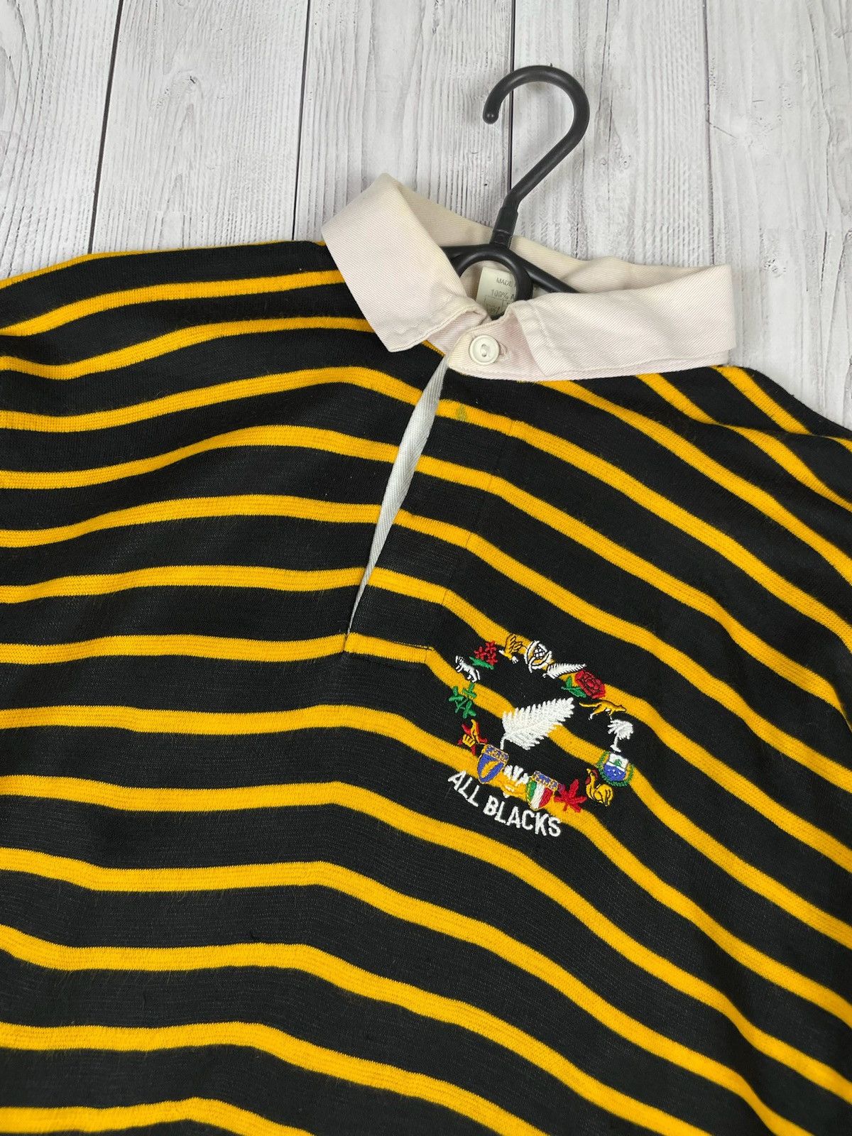 Vintage Vintage Stripped rugby jersey All Blacks international L Size US L / EU 52-54 / 3 - 2 Thumbnail