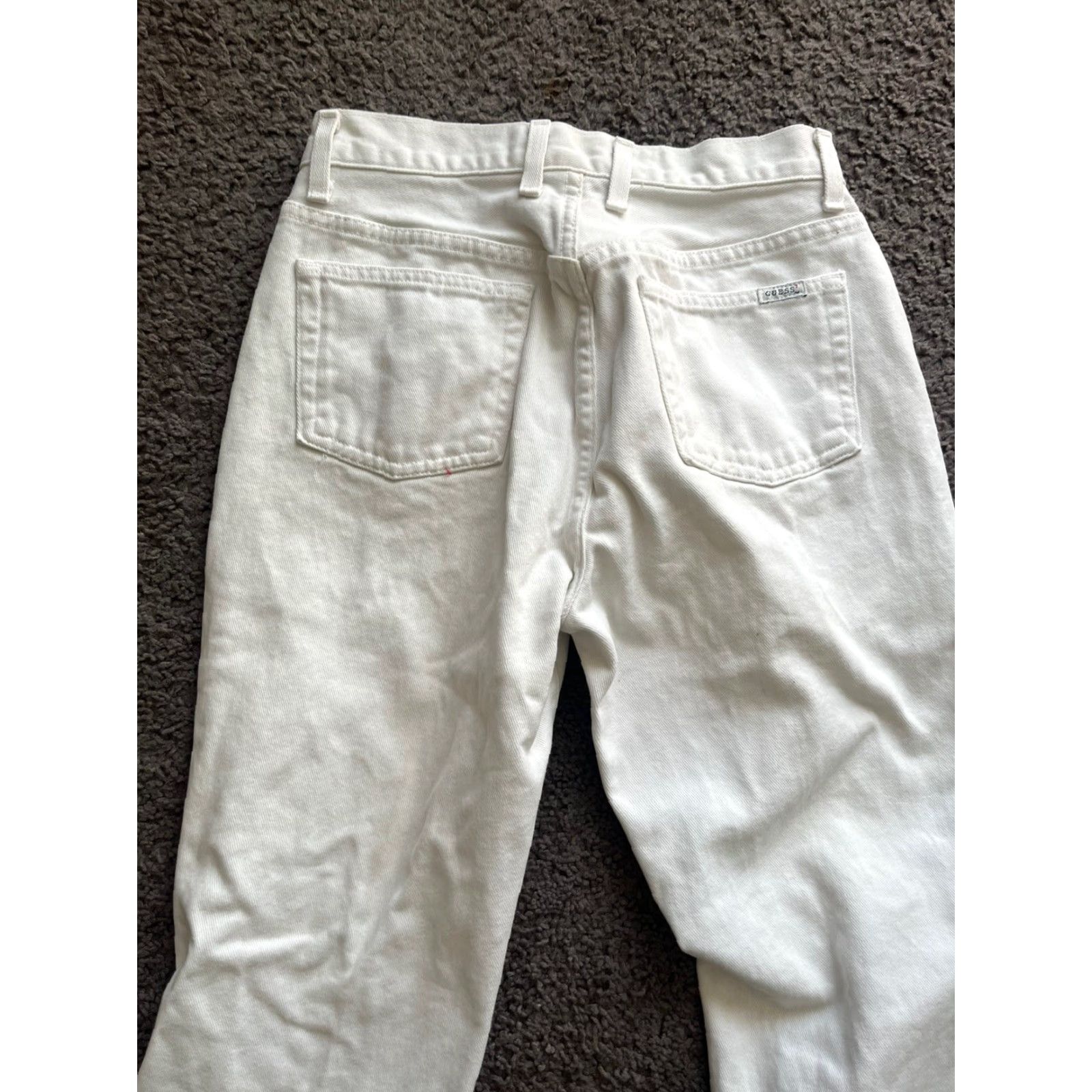 Guess VTG Guess Jeans Women's 28 Boot Cut Low Rise White Denim 060 40060RG 5-Pocket Size 28" / US 6 / IT 42 - 4 Thumbnail