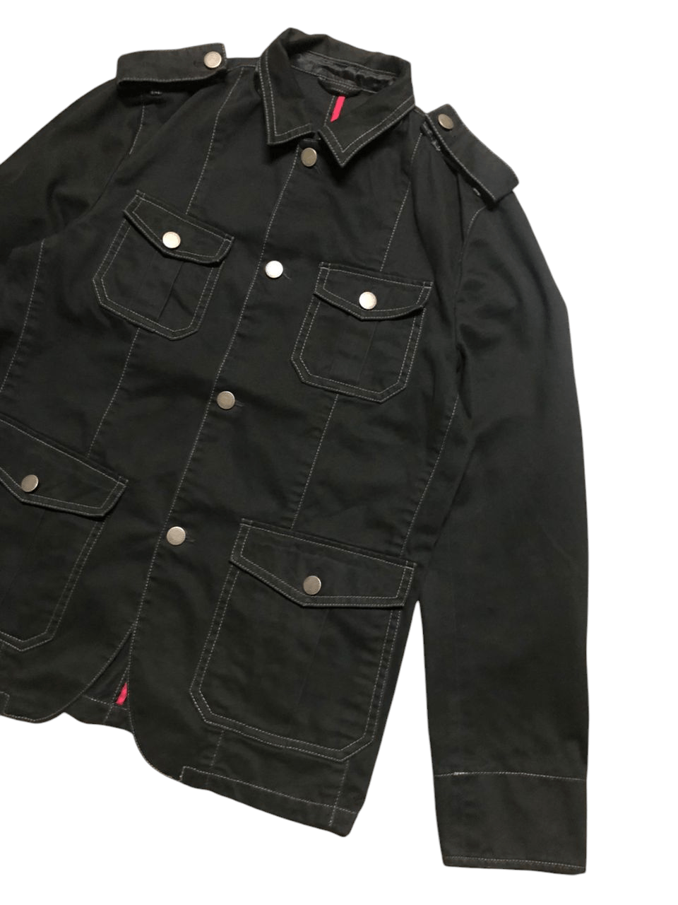 Japanese Brand 🇯🇵💥Pazzo Denim Store Military Style Cargo Pocket Jacket Size US L / EU 52-54 / 3 - 4 Thumbnail