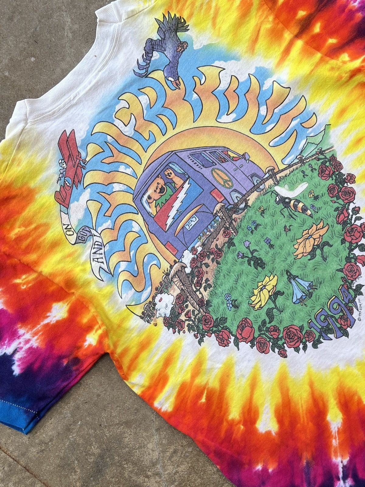 Band Tees Vintage 1994 Grateful Dead Liquid Blue Summer Tour Tee Large Size US L / EU 52-54 / 3 - 4 Thumbnail