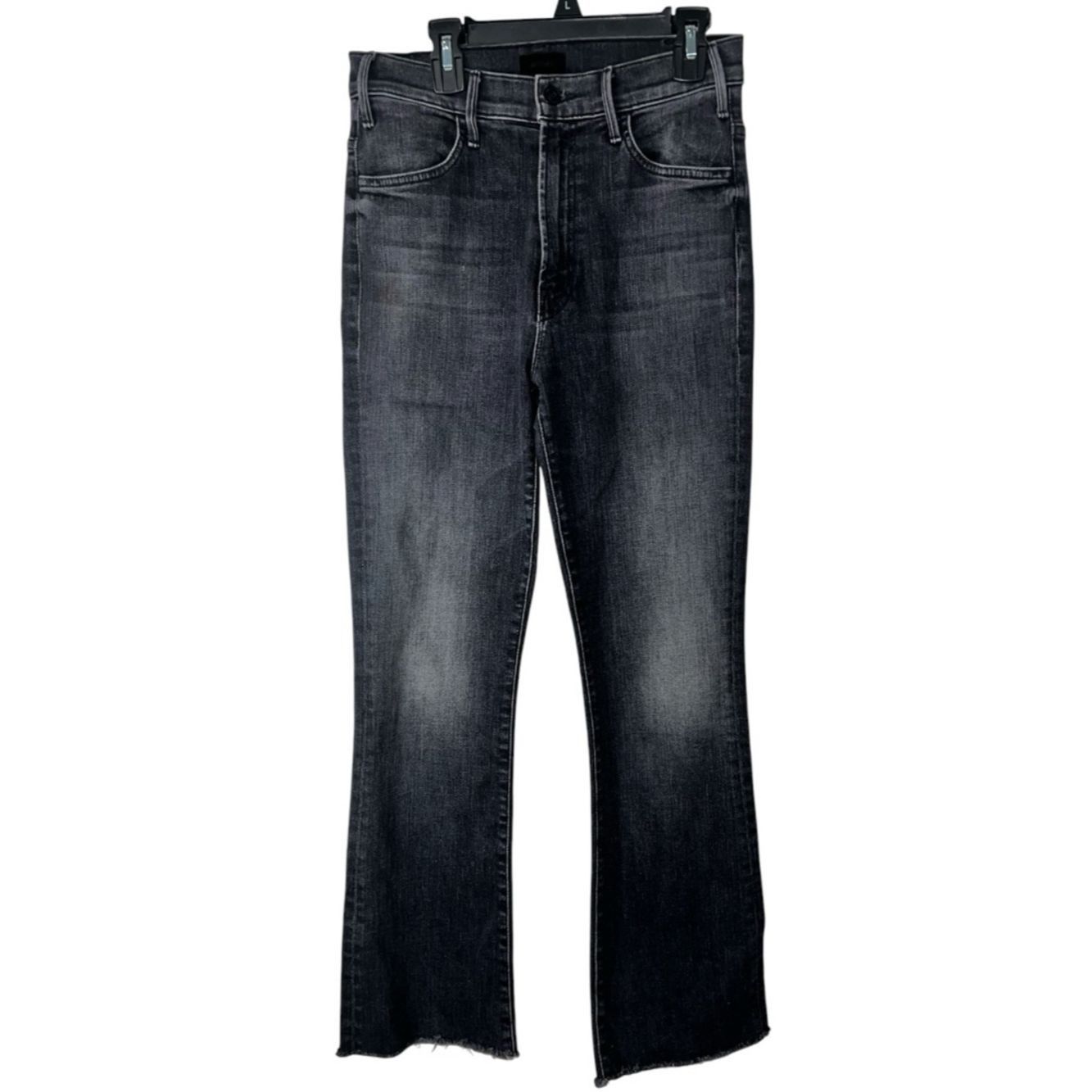 MOTHER MOTHER The Hustler Ankle Fray Jeans Nightowl Gray High Rise Size 27" / US 4 / IT 40 - 4 Thumbnail