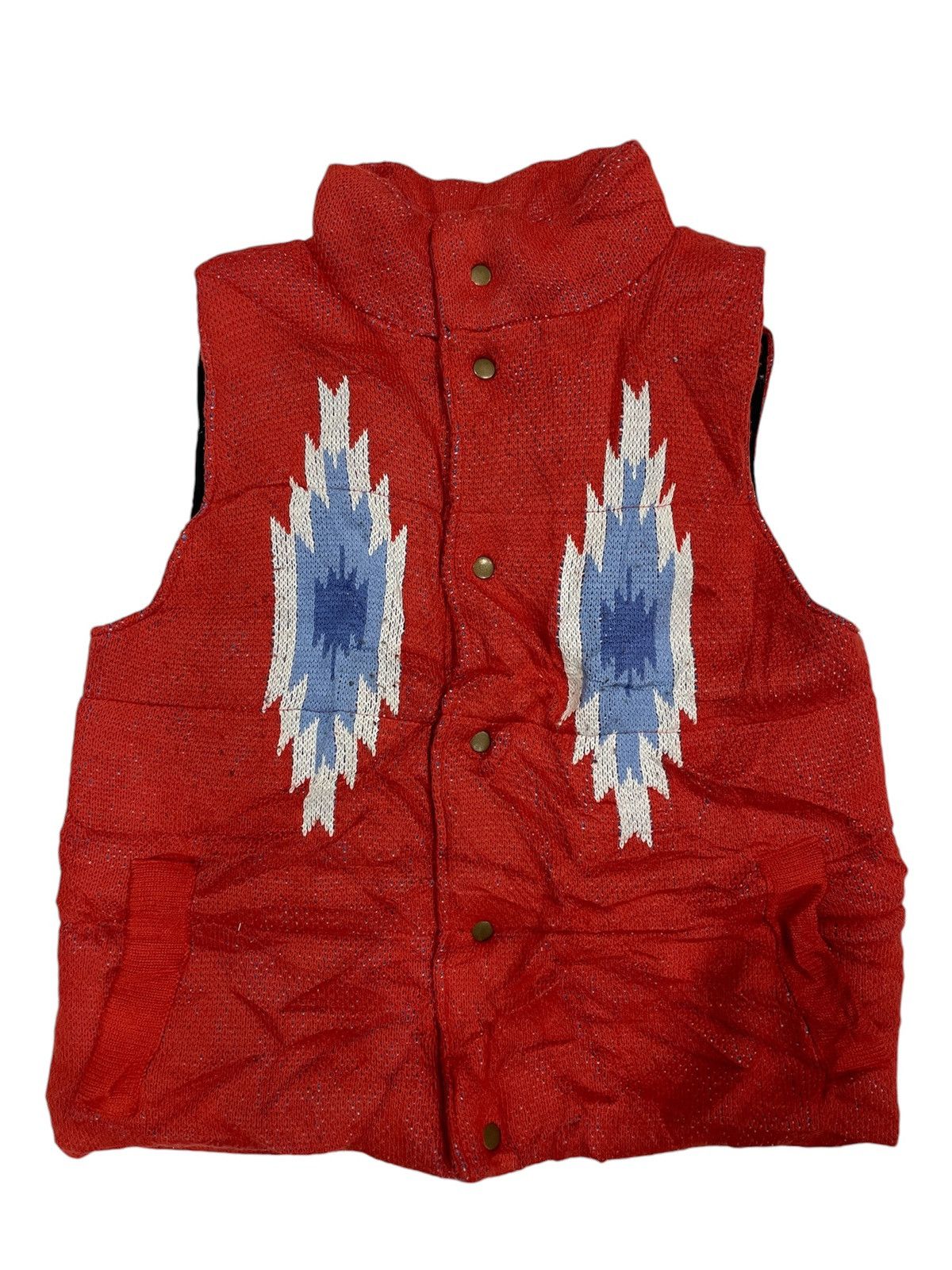 Japanese Brand Rodeo Crowns Japan Navajo Chimayo Sleeveless knitwear jacket Size US M / EU 48-50 / 2 - 2 Thumbnail