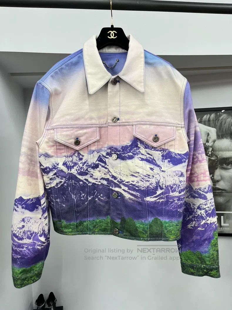 Louis Vuitton Louis Vuitton Gradient Snow Mountain Print Denim Jacket Size US S / EU 44-46 / 1 - 1 Thumbnail