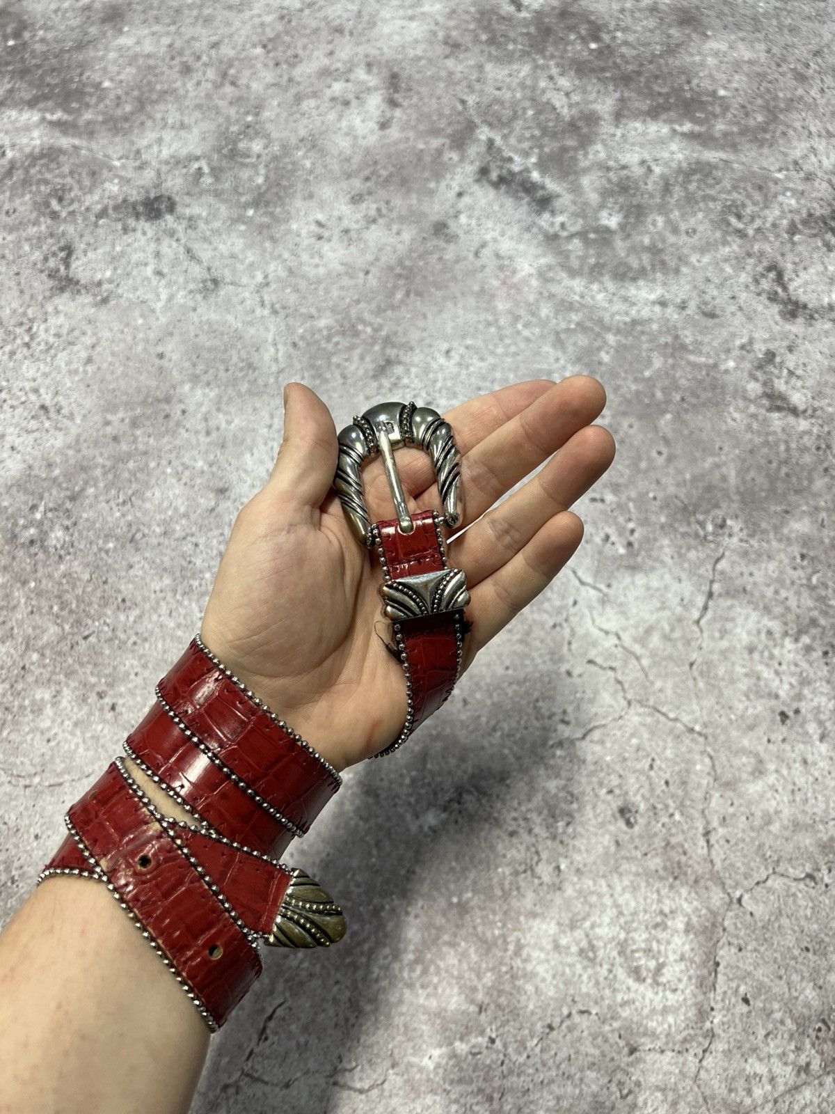 Japanese Brand 00’S NUMBER NINE STYLE JAPAN COWBOY Y2K RED BELT ARCHIVE Size ONE SIZE - 1 Thumbnail