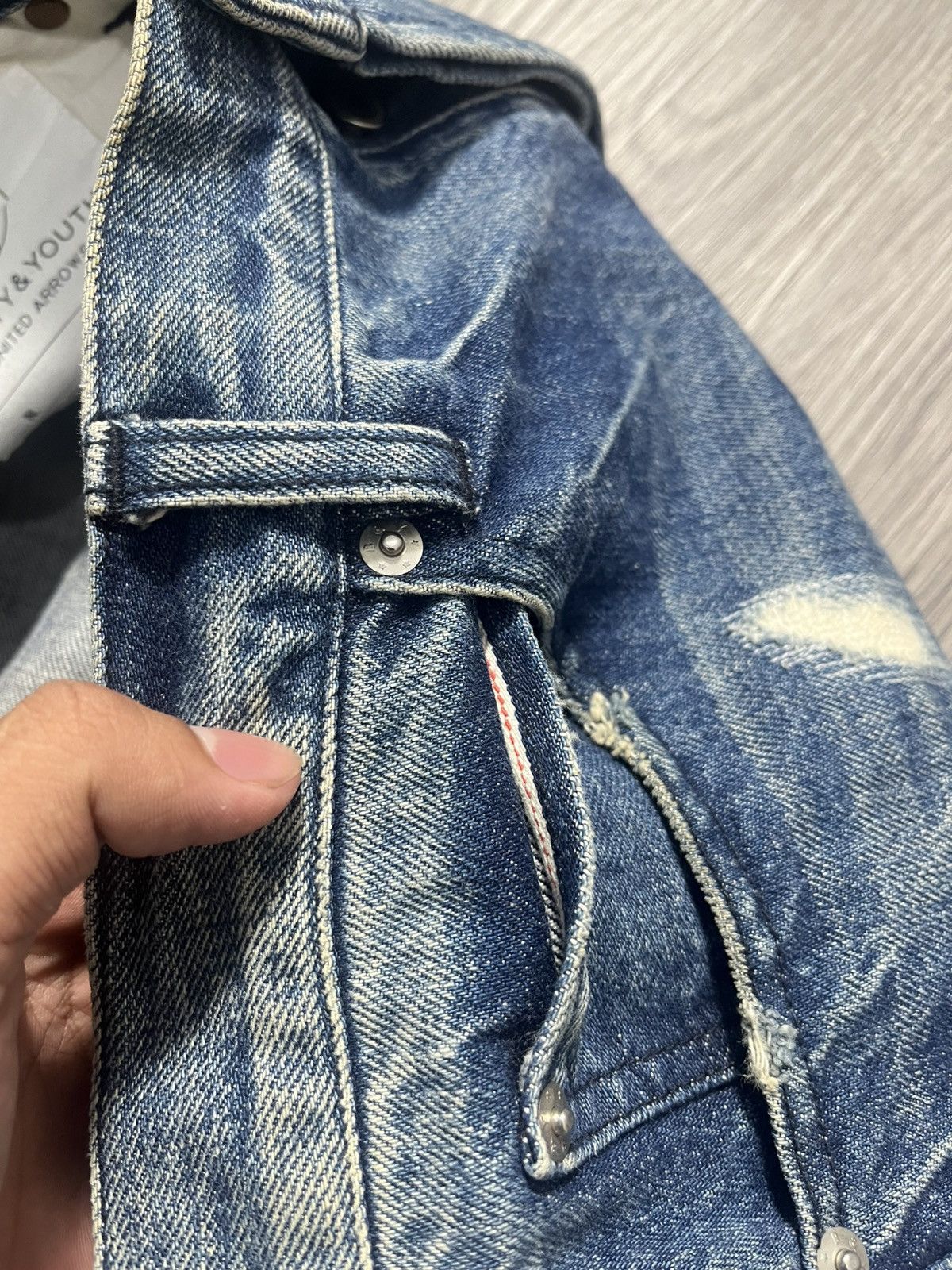 Japanese Brand 🇯🇵 Distressed Beauty & Youth United Arrows Selvedge Jeans Size US 32 / EU 48 - 14 Thumbnail