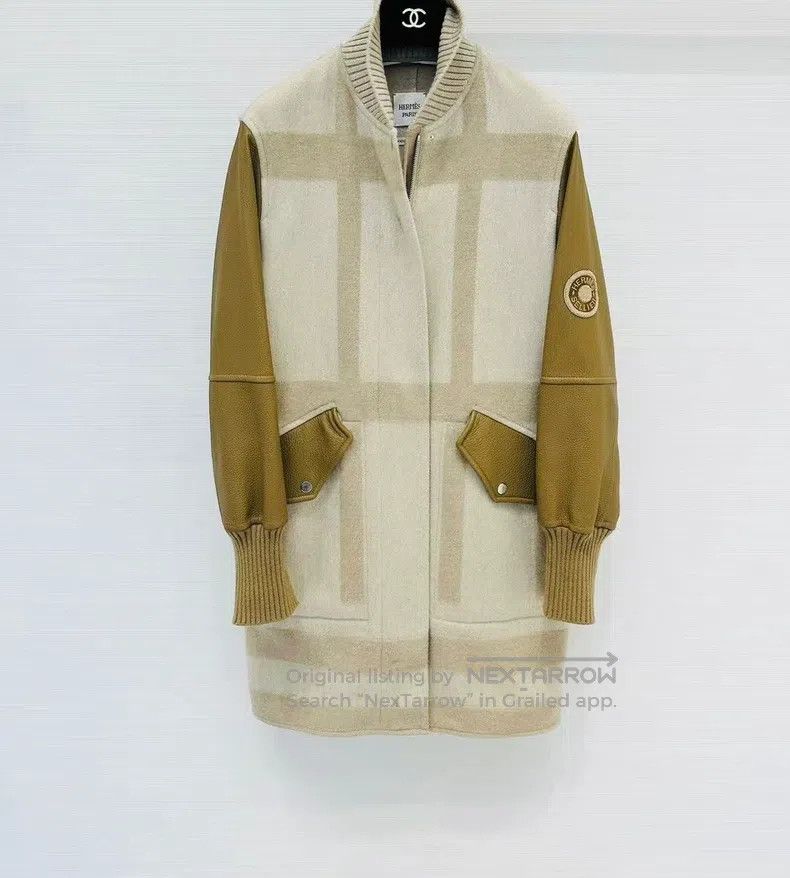 Hermes Hermes Cashmere and Leather Coat Size XXS / US 00 / IT 34 - 1 Thumbnail