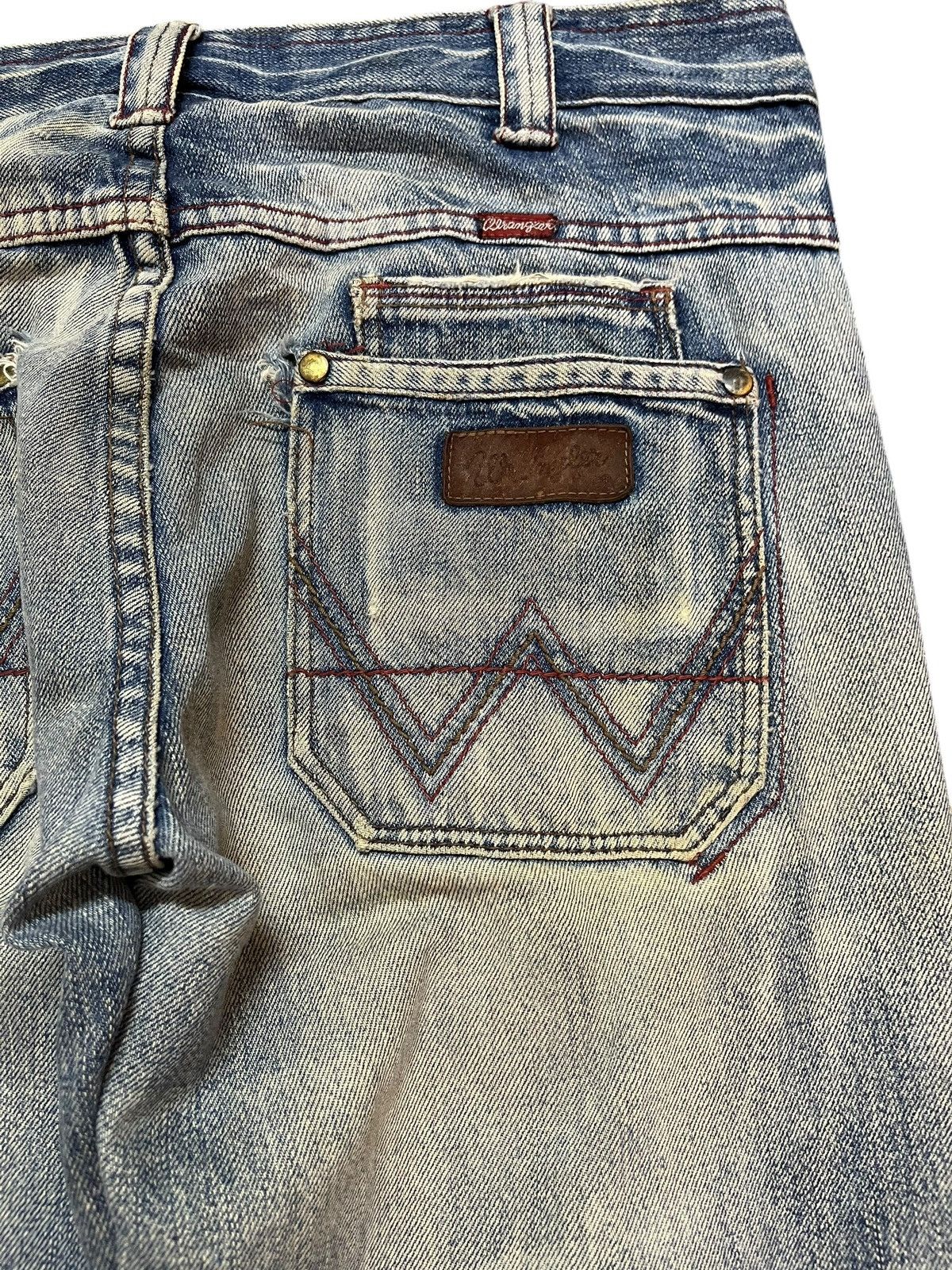 Wrangler Vintage Wrangler Faded Grunge Distressed Denim Size US 33 - 7 Thumbnail