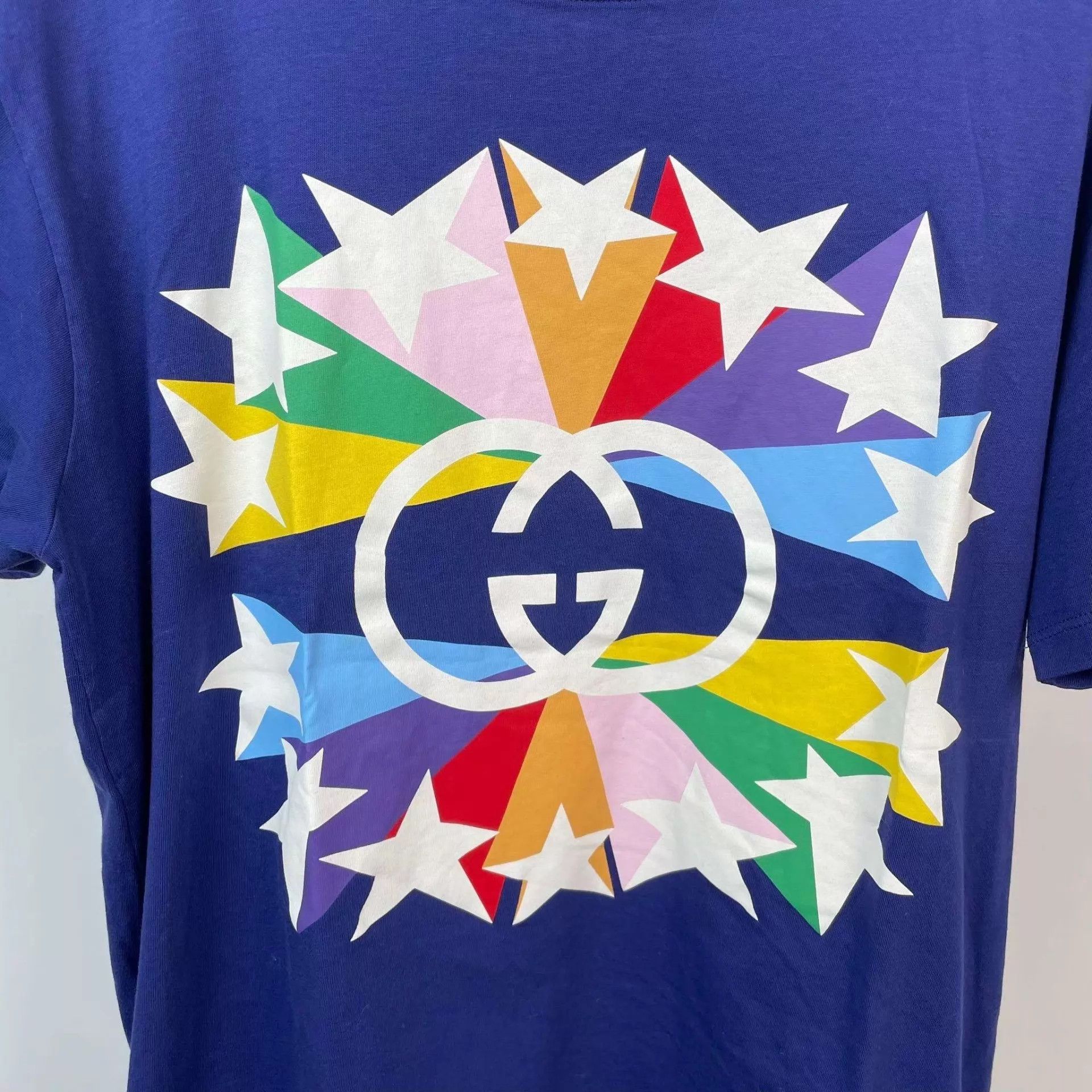 Gucci Gucci Star Double G Crewneck SS Blue S 175 Size US S / EU 44-46 / 1 - 4 Thumbnail