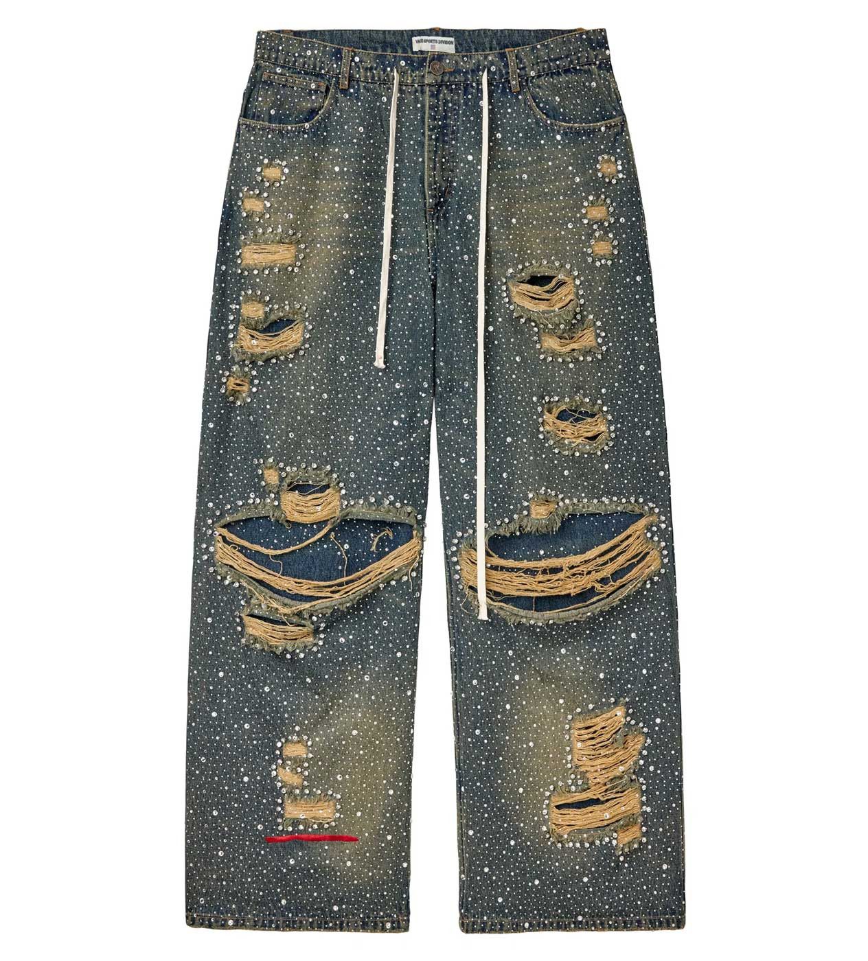 Vale Forever Iced Out Denim Pants Blue Size US 34 / EU 50 - 1 Thumbnail