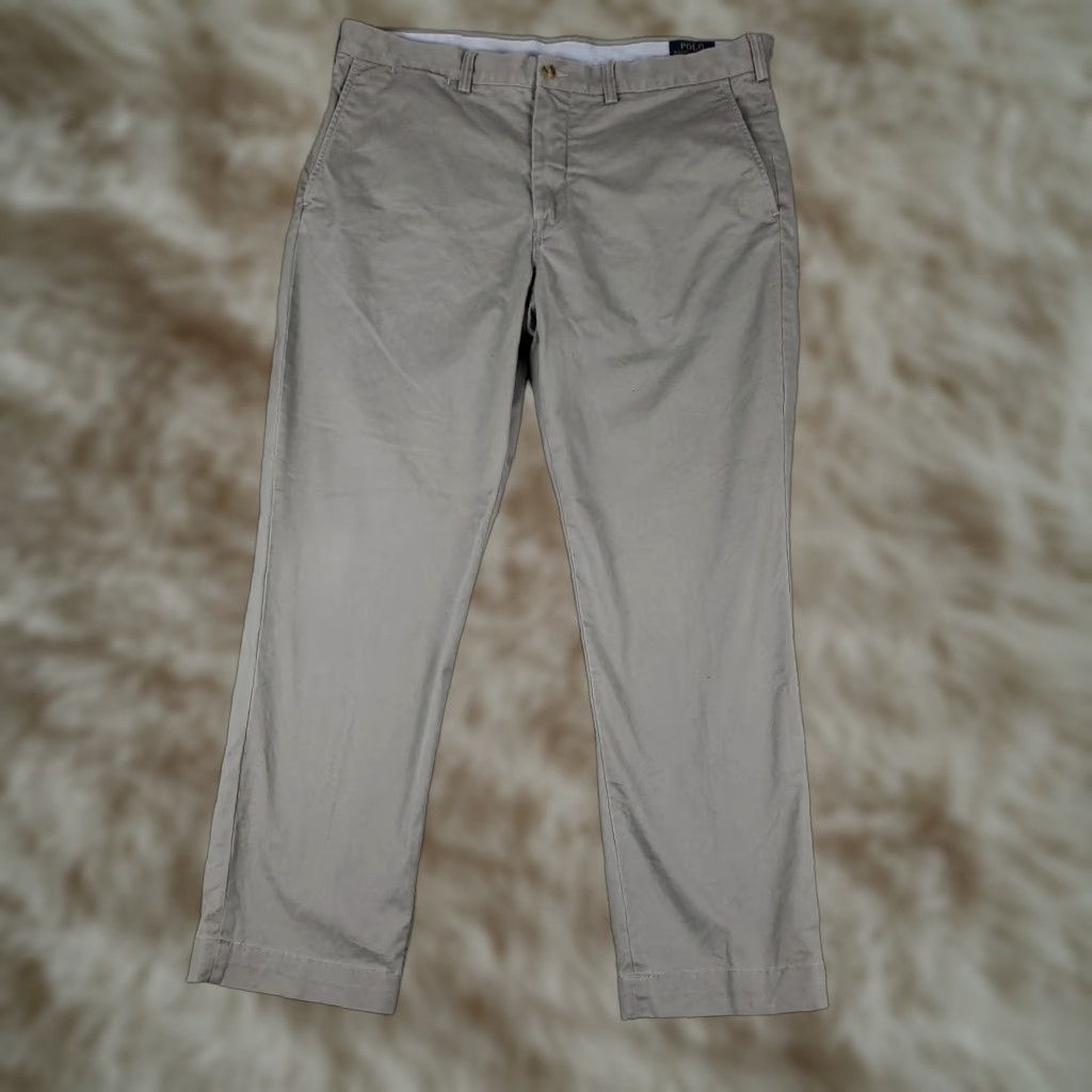 Ralph Lauren Ralph Lauren Pants Mens 38x30 Gray Stretch Flat Front Chino Trousers Size US 38 / EU 54 - 1 Thumbnail