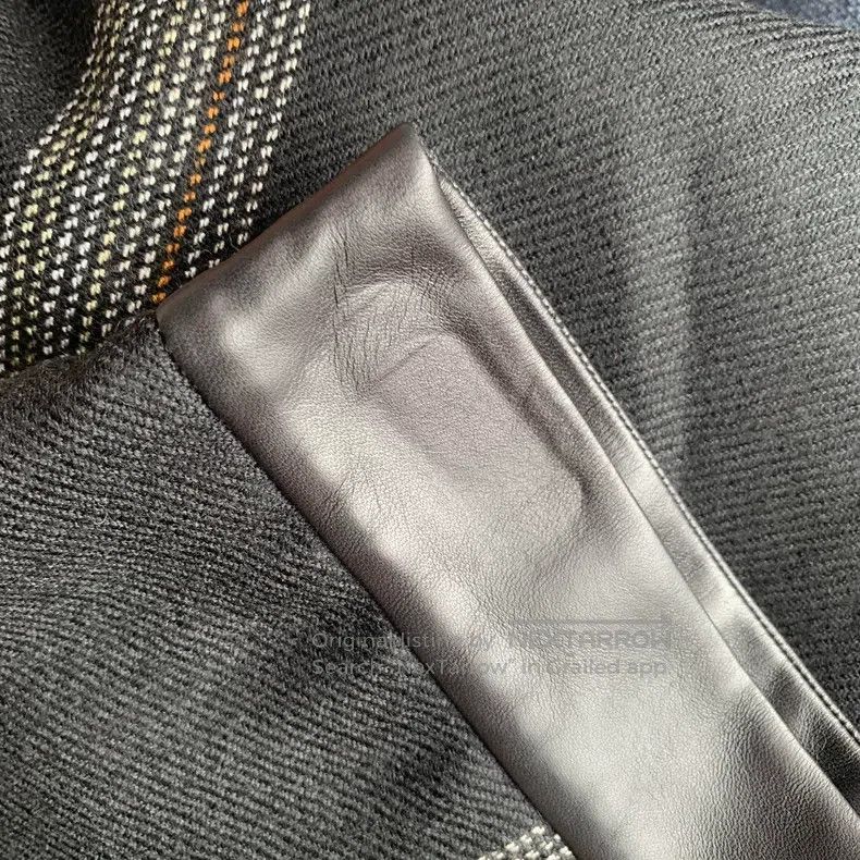 Hermes Hermes Wool and Leather Skirt, Knee-Length Mid-Length Size 42" / US 20 - 7 Thumbnail