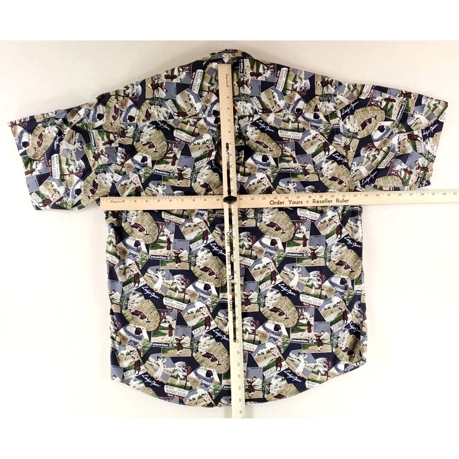 Vintage Gitman Bros VTG Golf Print Shirt Sleeve Button Up Made USA Mens M Blue Shirt Mens M Size US M / EU 48-50 / 2 - 4 Thumbnail