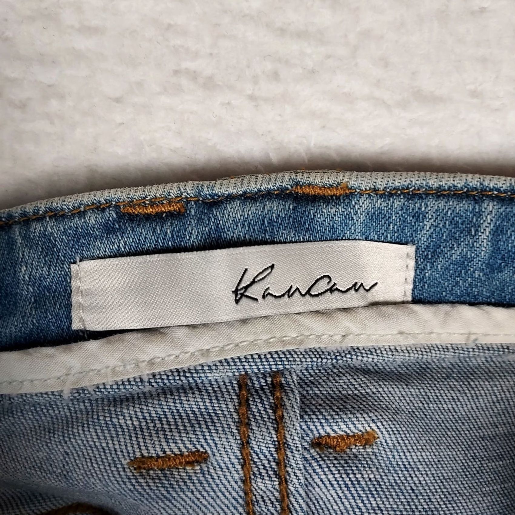 Vintage VINTAGE? No. (Skip) KanCan LA Women’s Medium Blue Denim Button Front Distressed Skirt KC913лай Size 32" / US 10 / IT 46 - 5 Thumbnail