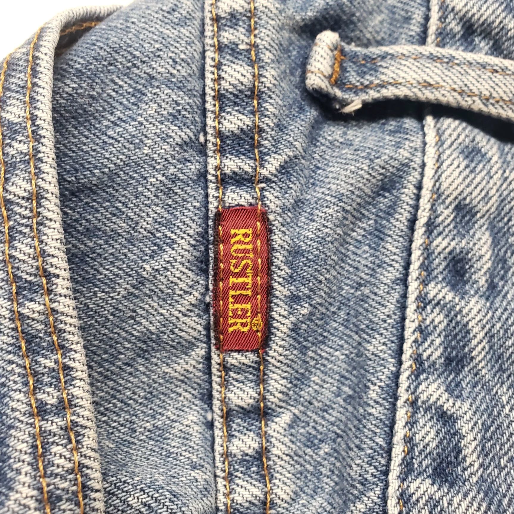 Denime Rustler Jeans Pants Adult Men's 46x30 Denim 100% Cotton Blue Regular Solid Medium 30 Straight Leg Mens Size US 30 / EU 46 - 4 Thumbnail