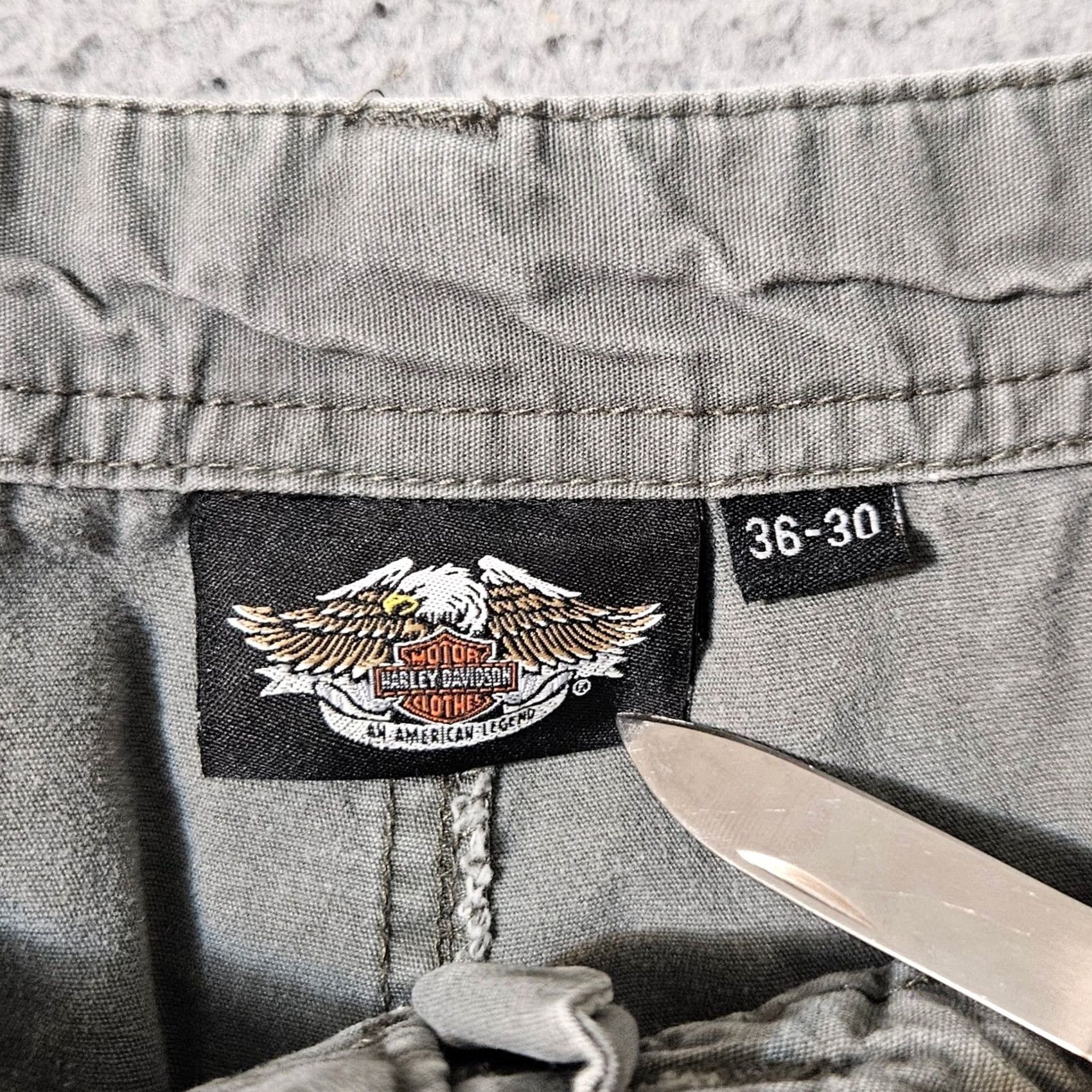 Harley Davidson Vintage Harley Davidson Cargo Convertible Pants Mens Size 36x30 Gray Cotton Size US 36 / EU 52 - 6 Thumbnail