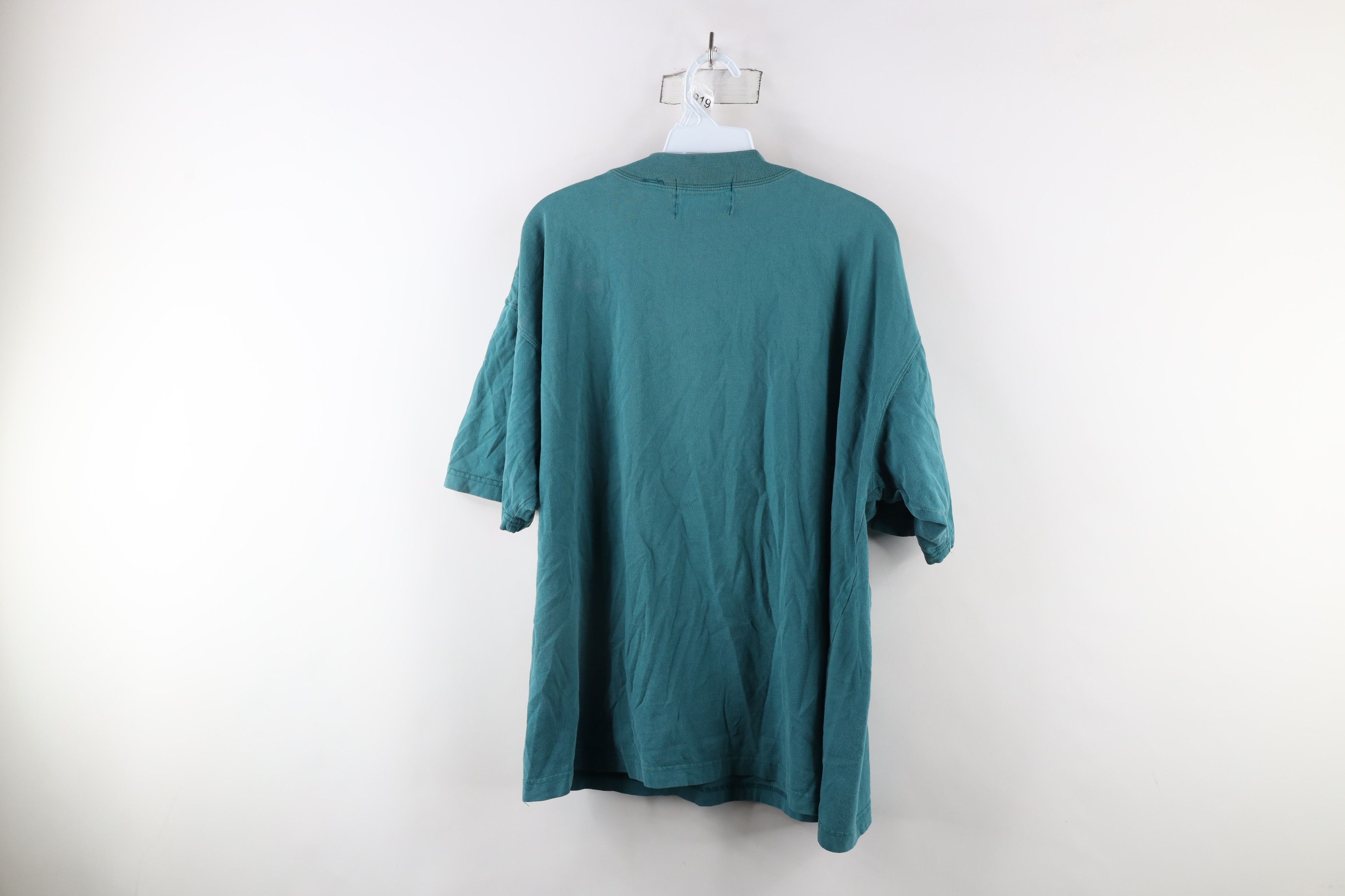 Vintage Vintage 90s Bugle Boy Baggy Fit Pocket T-Shirt Teal Cotton Size US L / EU 52-54 / 3 - 9 Thumbnail