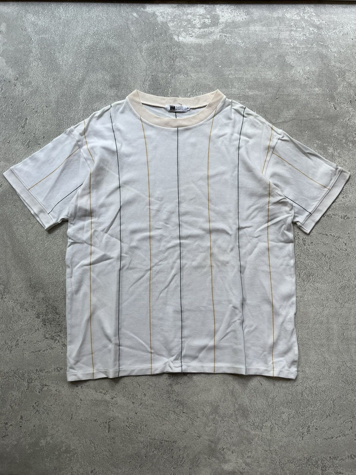 Issey Miyake Vintage Issey Miyake Stripe Tshirt Size US L / EU 52-54 / 3 - 1 Thumbnail