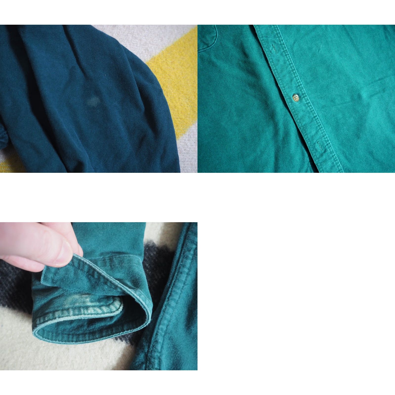 Eddie Bauer VTG Eddie Bauer Shirt Mens L Green Chamois Cloth Pocket Outdoor Button-Front 1990s Grunge Size US L / EU 52-54 / 3 - 8 Thumbnail