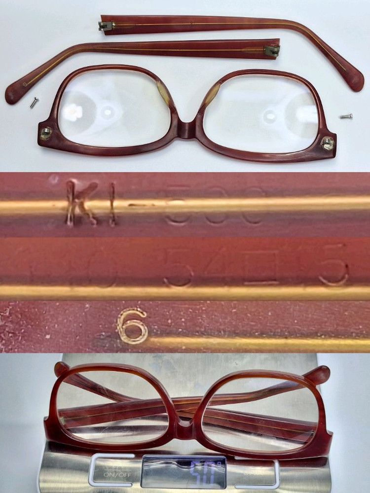 Other 80s Japan Artisan Hand-Cut Ki-500 Bold Acetate Frame Glasses Size ONE SIZE - 3 Thumbnail