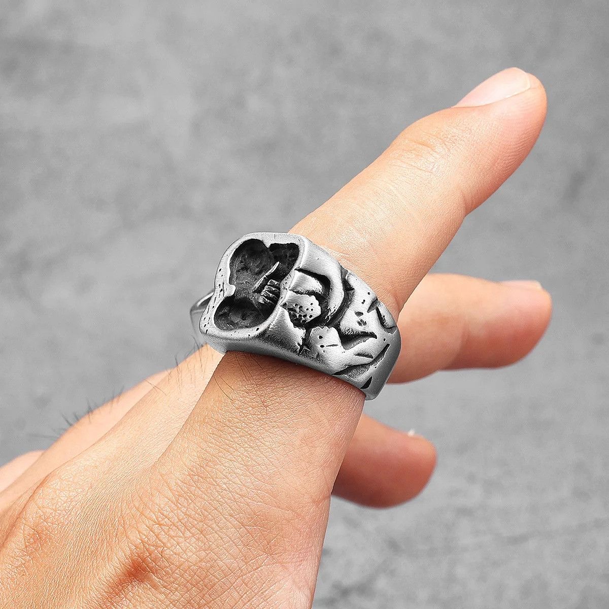 Vintage Thumb Up Stainless Steel Men Ring Size ONE SIZE - 2 Thumbnail