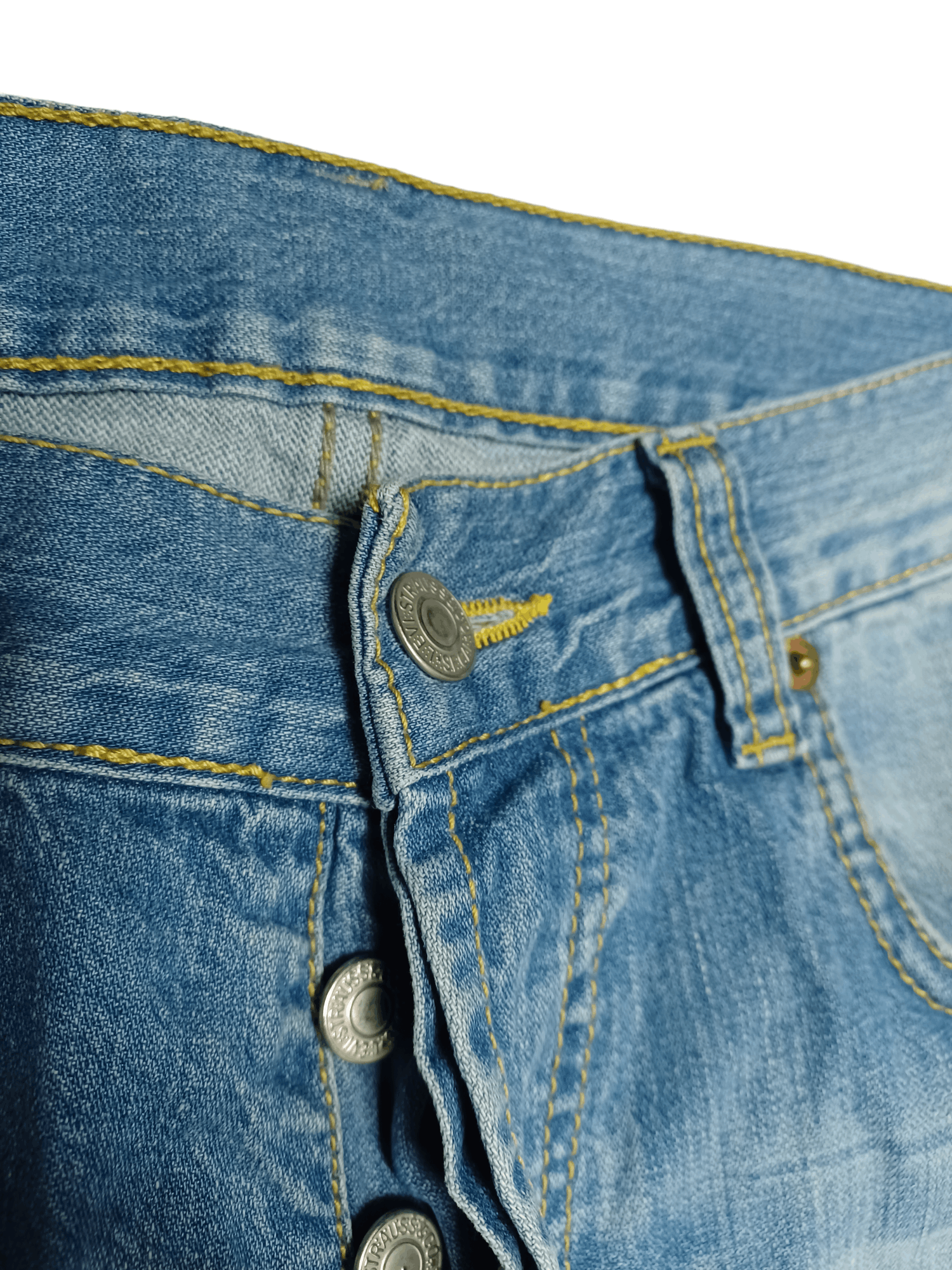 Levi's Vintage Clothing 1993 VINTAGE LEVIS 501 MADE IN USA LIGHT JEANS DENIM Size US 31 - 4 Thumbnail