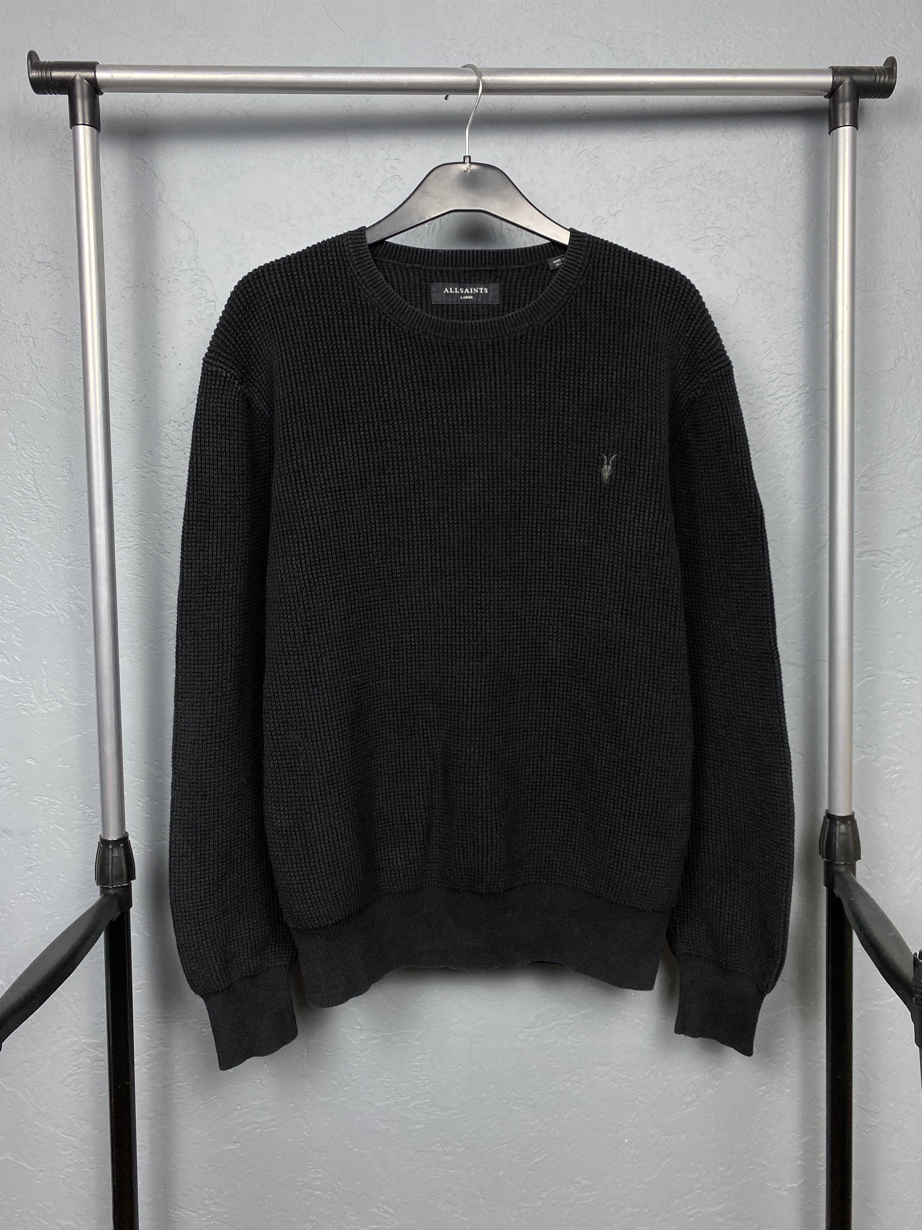 Allsaints Allsaints Mens Trias Crew Neck Knit Sweater Size US L / EU 52-54 / 3 - 1 Thumbnail