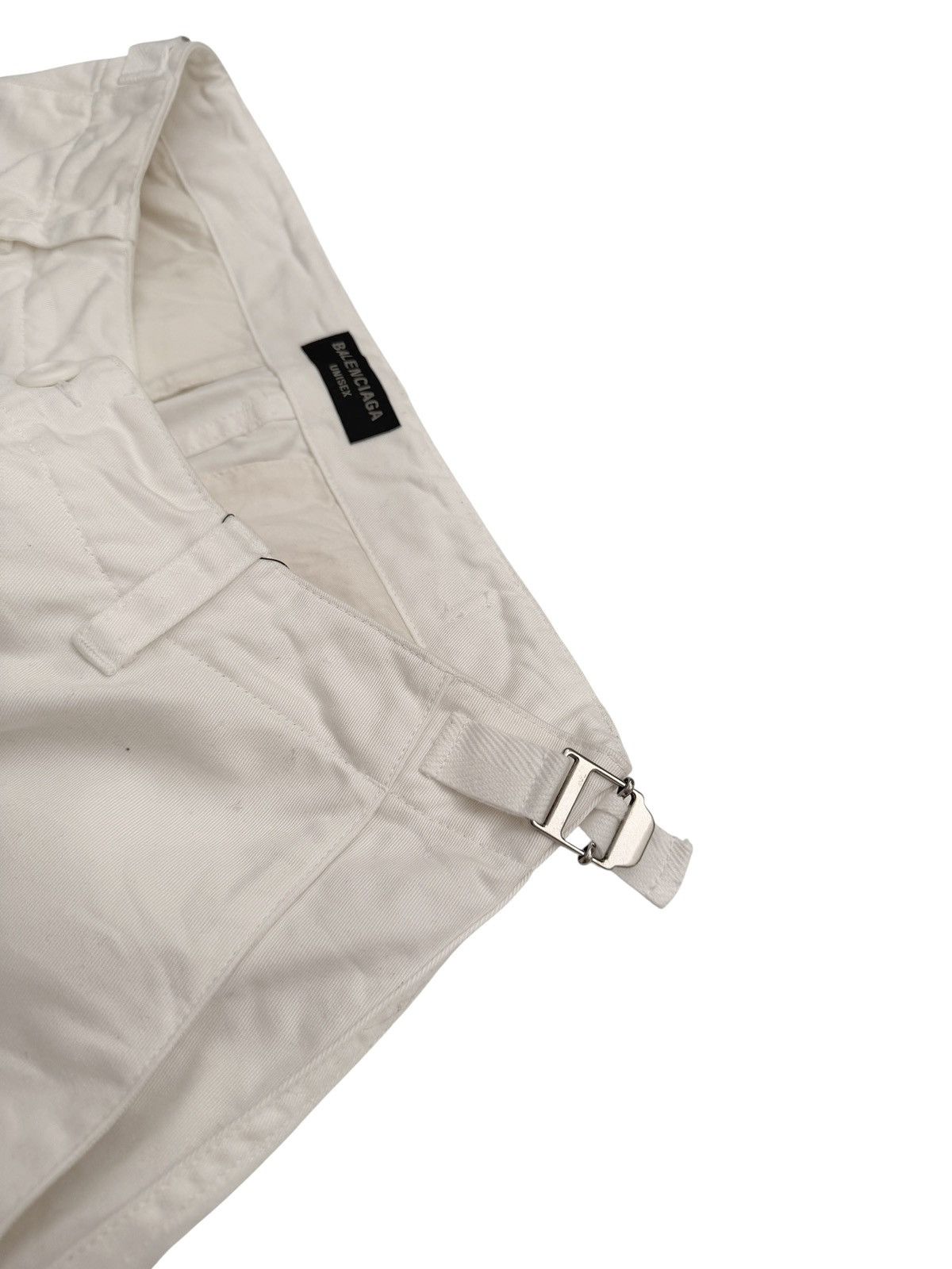 Balenciaga 2022 Heavy Kick Cargo Pants White Baggy Size US 32 / EU 48 - 3 Thumbnail