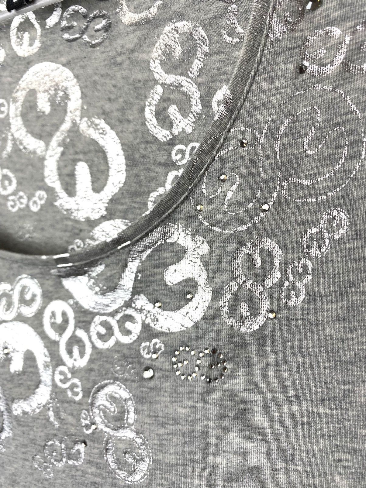 Escada Luxury Escada Silver Print T Shirt Hype Size L / US 10 / IT 46 - 4 Thumbnail