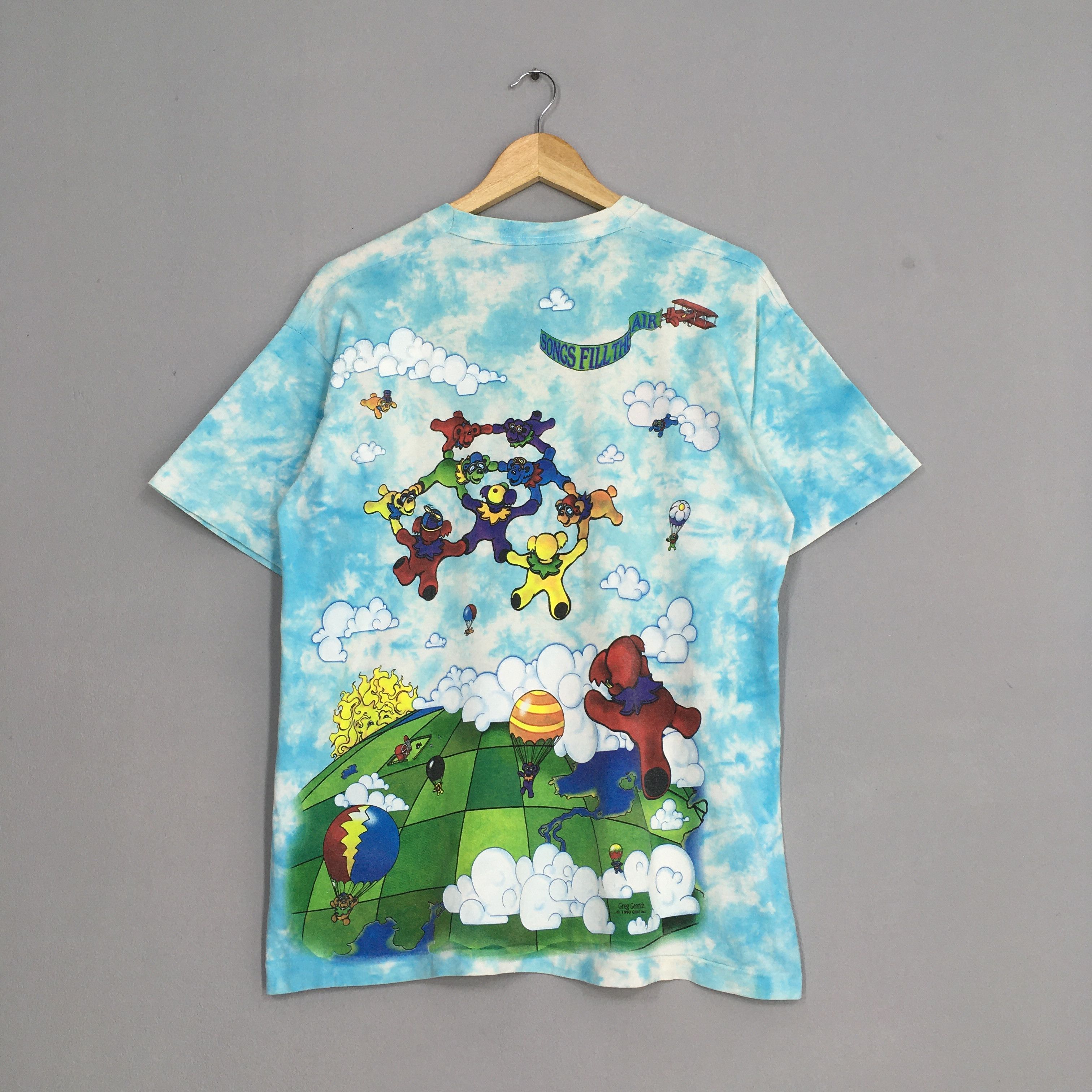 Band Tees × Grateful Dead × Liquid Blue Vintage 90s Grateful Dead Hot Air Balloon Tie Dye Tshirt Size US L / EU 52-54 / 3 - 7 Thumbnail