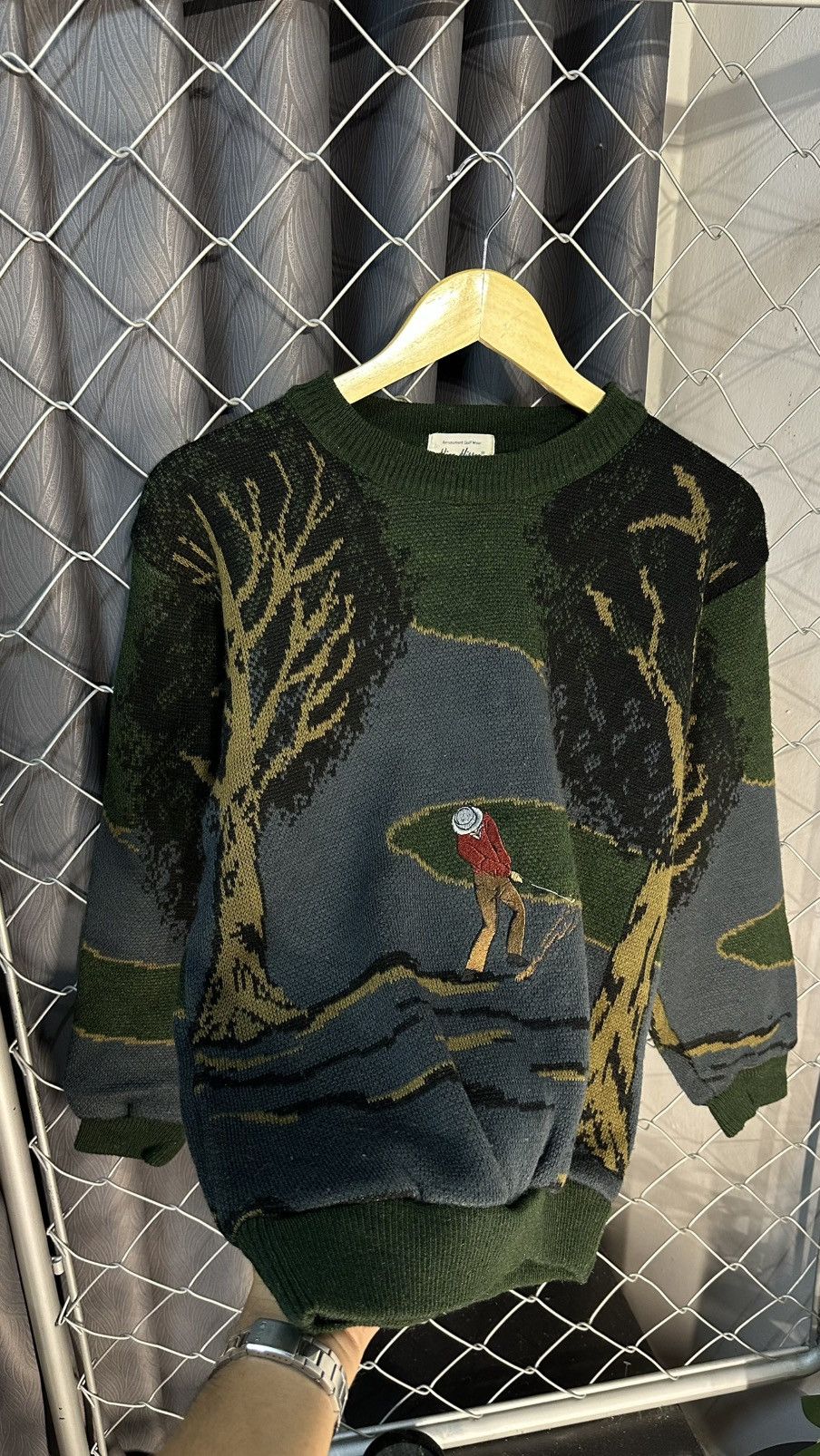 Vintage Vintage Nice Hitter Amusement Golf Wea Jacquard Knit Sweater Size US L / EU 52-54 / 3 - 2 Thumbnail
