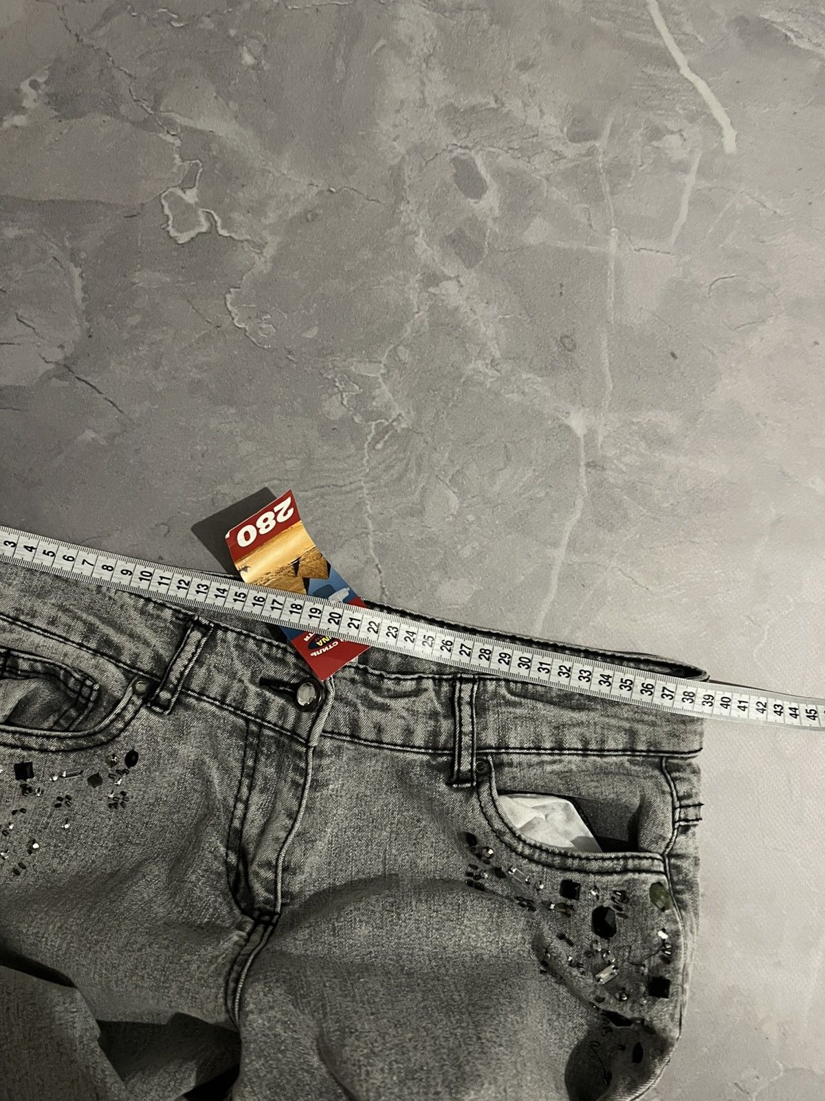 Japanese Brand Number Nine Style Skinny / Japanese Vibe / With Glitter Y2K Size US 30 / EU 46 - 7 Thumbnail