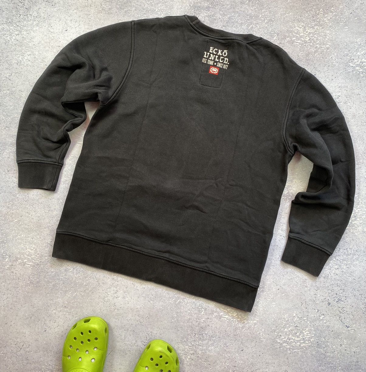 Ecko Unltd. Ecko Black Men’s Sweatshirt With Big Logo Reg Tomk Size US XL / EU 56 / 4 - 4 Thumbnail