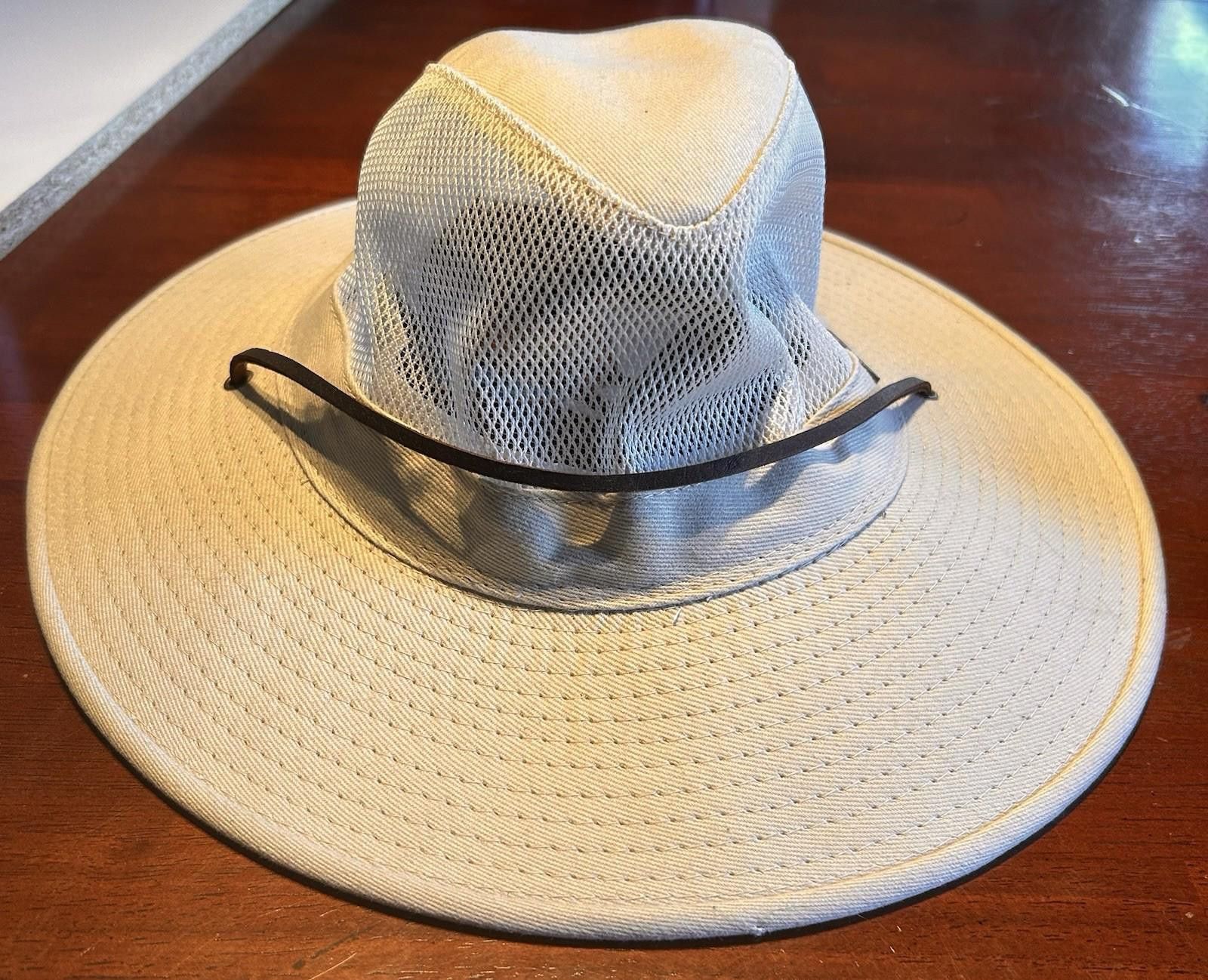 Redhead Red Head Full Brim Tan Bucket Safari Hat Vented Neck Strap Size ONE SIZE - 3 Thumbnail