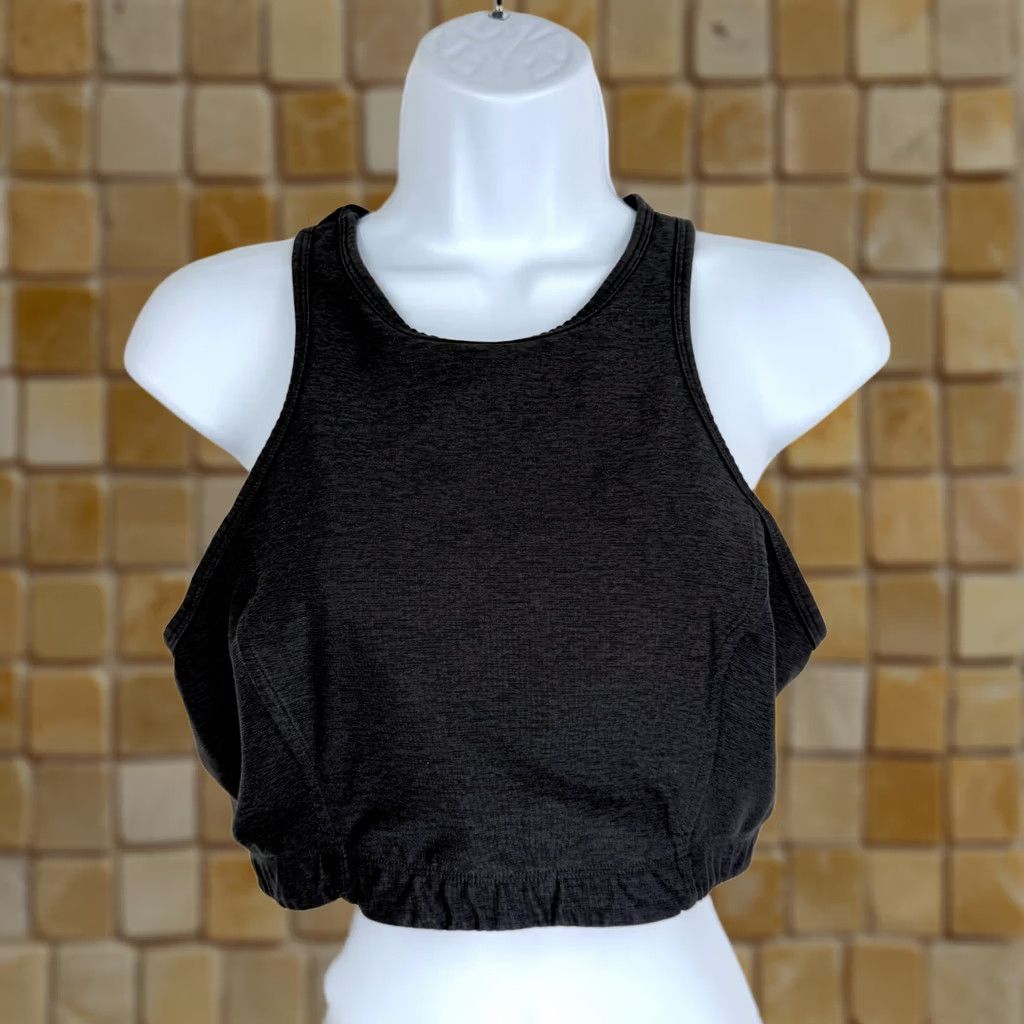 Outdoor Voices Outdoor Voices Womens Medium Athena Charcoal Crop Sports Bra Top Size M / US 6-8 / IT 42-44 - 1 Thumbnail