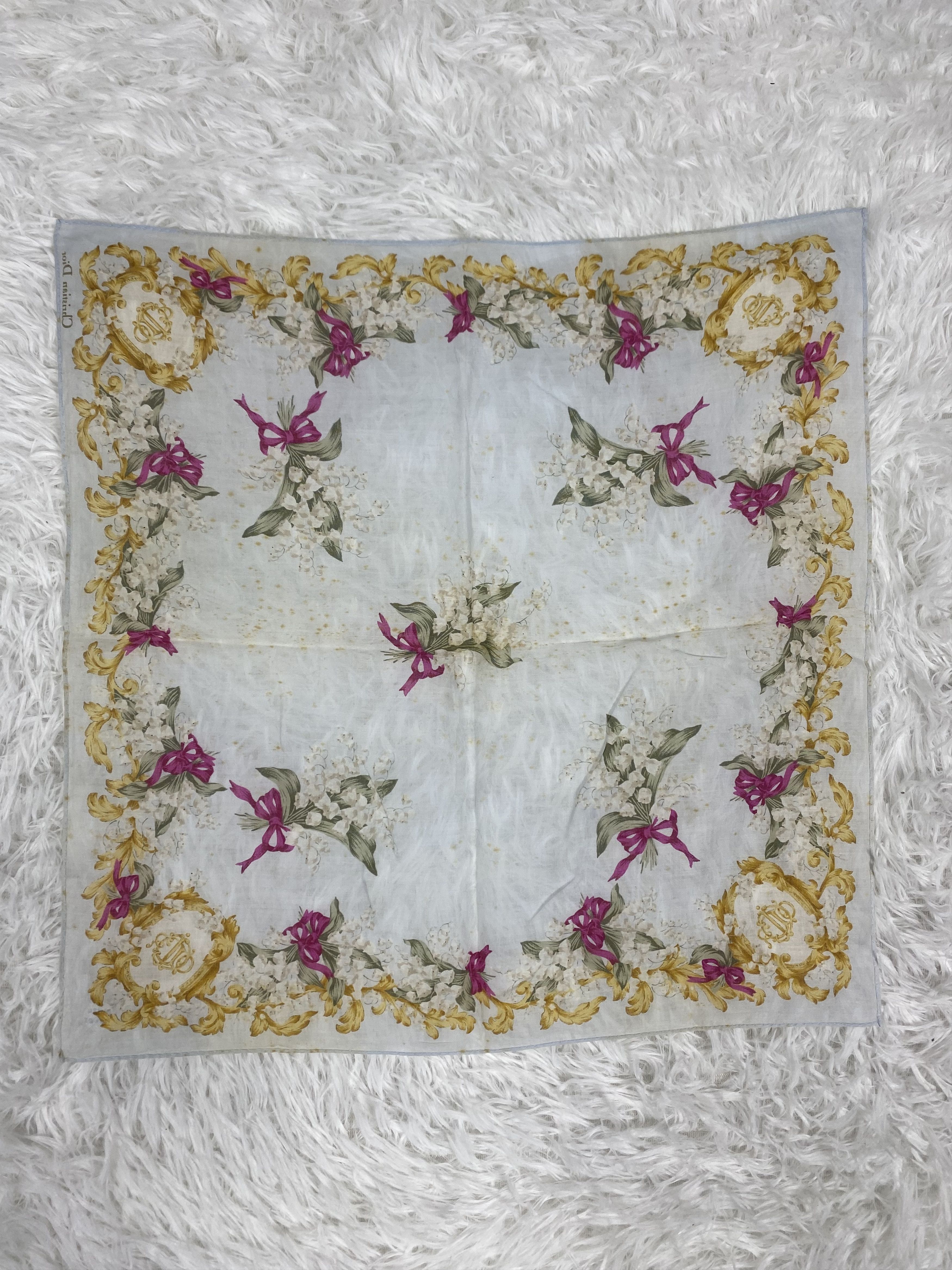 Vintage Vintage Christian Dior Handkerchief Neckerchief Ph0334 Size ONE SIZE - 6 Thumbnail