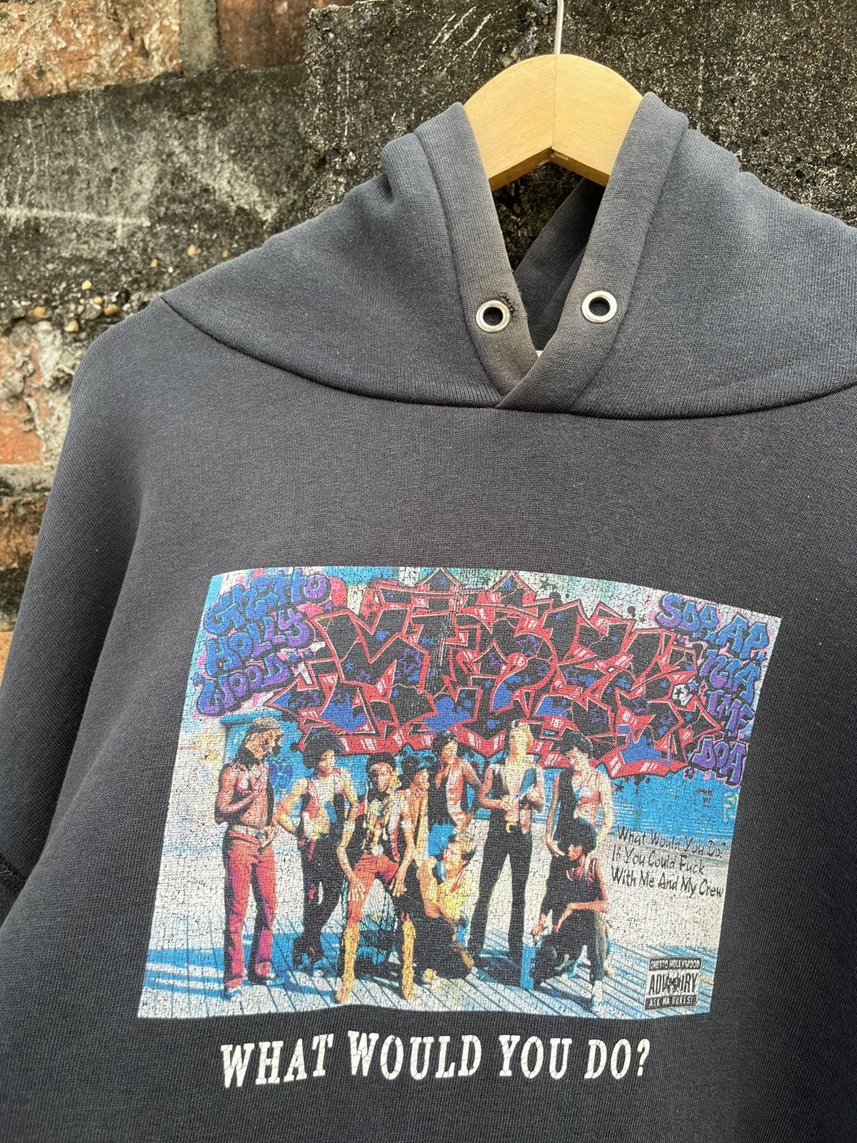 image of Made In USA x Vintage Hoodie 90's The Warriors in Black, Men's (Size 2XL)