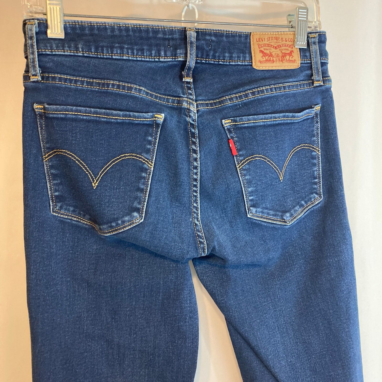 Levi's Levi’s 712 Slim Straight Leg Mid Rise Blue Denim Jeans Pants Size 29" - 9 Thumbnail