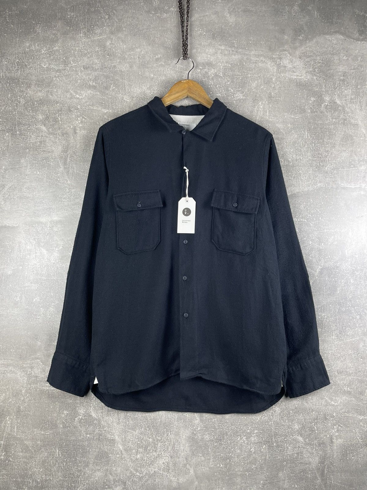 Universal Works Universal Works Black Worker Shirt Alaska Organic Cotton Size US M / EU 48-50 / 2 - 1 Thumbnail