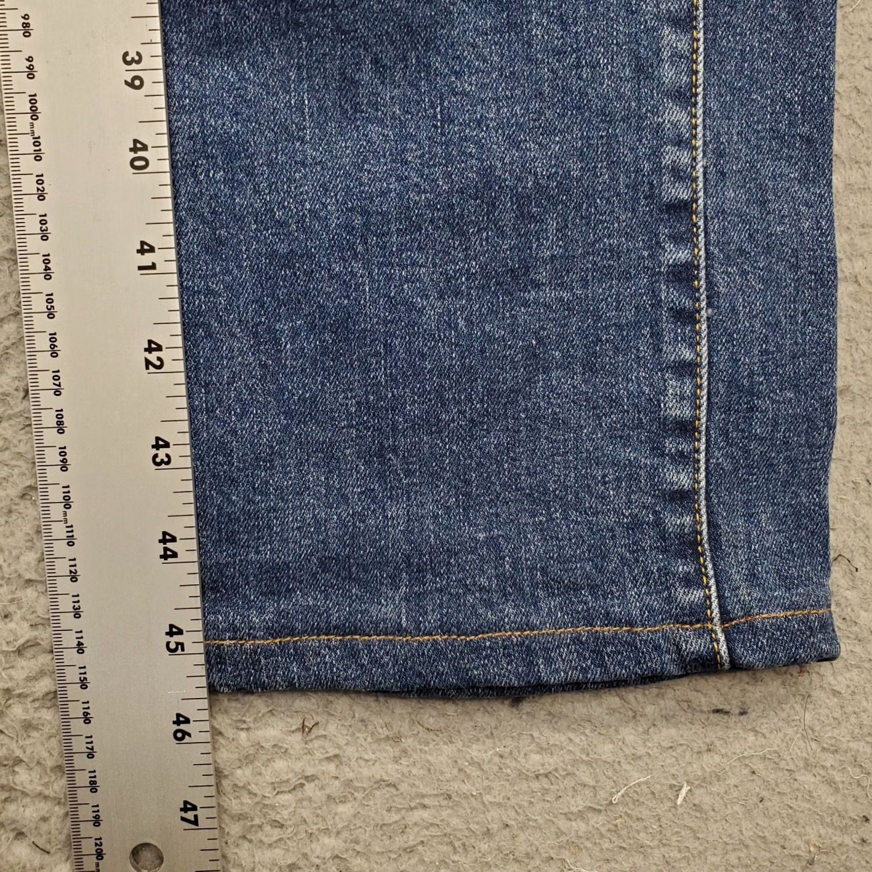 Lands' End VINTAGE Lands' End Jeans Men 38 Navy Denim Slim Fit Coupe Ajusté Straight Fit Jeans Mens 38 Navy Denim Slim Fit Straight Fit Size US 38 / EU 54 - 3 Thumbnail