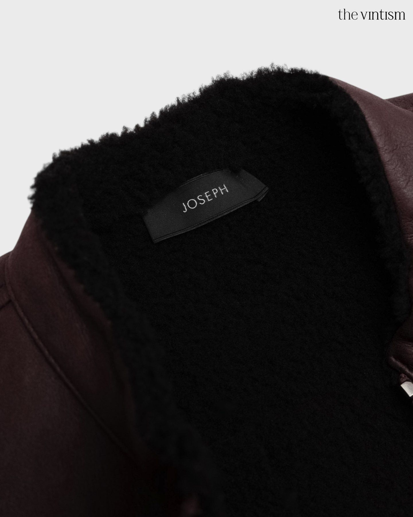 Joseph Joseph Burgundy Real Lamb Shearling Biker Jacket FR 38 S/M Size S / US 4 / IT 40 - 9 Thumbnail