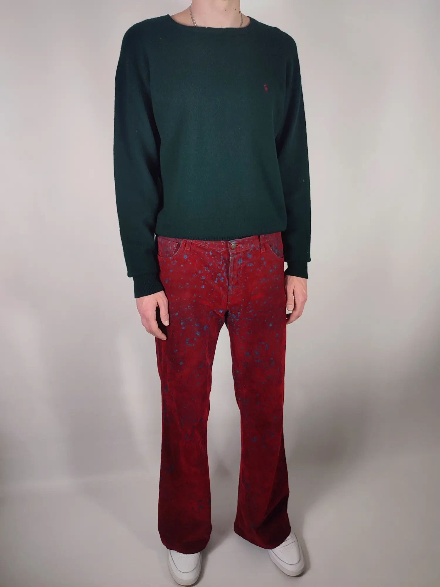Polo Ralph Lauren Vintage Polo Ralph Lambswool Paint Soft Sweater Size US L / EU 52-54 / 3 - 2 Thumbnail
