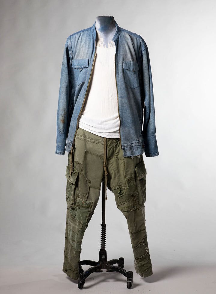 Greg Lauren $1495 Greg Lauren Mixed Vintage Denim Western Zip Studio Size US XL / EU 56 / 4 - 6 Thumbnail