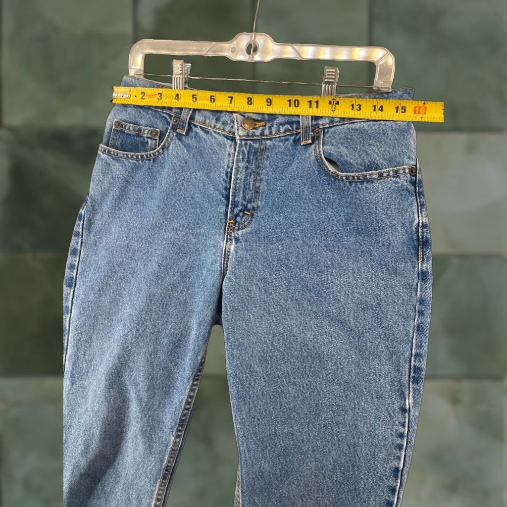 Jordache Jordache Womens Jeans 15/16 Vintage 90s High Rise Tapered Blue Denim 5-Pocket 30x29/Regular Womens Jeans Size 36" / US 14 / IT 50 - 1 Thumbnail