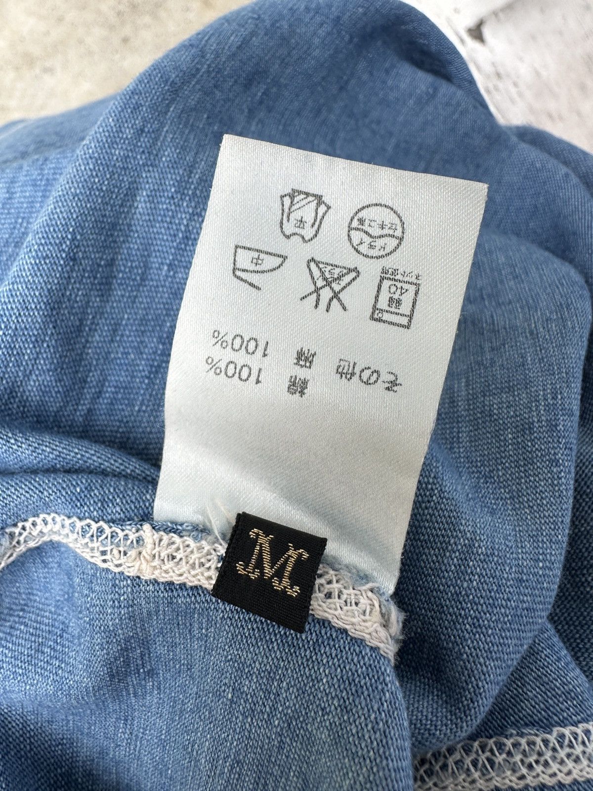Kapital Kountry Kapital Indigo Henley Boro Concho pocket studded henley tee Size US M / EU 48-50 / 2 - 10 Thumbnail