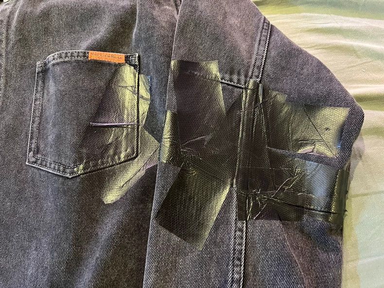 Martine Rose Martine Rose Adhesive denim jacket Size US S / EU 44-46 / 1 - 6 Thumbnail
